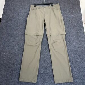 Eddie Bauer Men's Convertible Tech Pant 38X34 Khaki/Olive Outdoors Hiking
